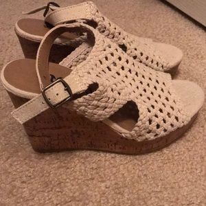 Brand new beige wedges